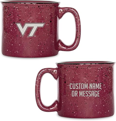 Miniatura 431 de Rico Industries NCAA Utah Utes - Taza de café personalizada de 12 onzas con logotipo grabado con láser profundo, taza de cerámica para acampar con