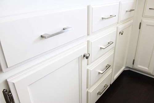 Miniatura 7 de Formosa Design Hardware - Tiradores cuadrados de níquel cepillado para gabinete (paquete de 10, 6.299 in)