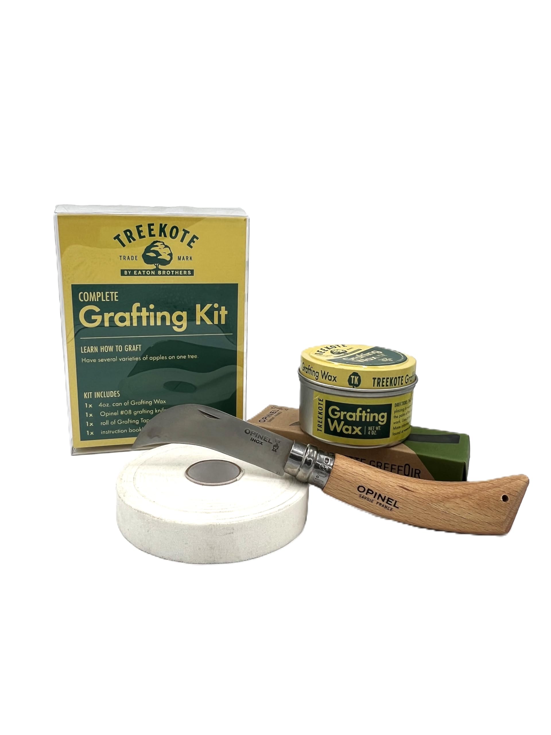 Treekote Grafting Kit - Includes Pruning Knife, 4oz Grafting Wax, 30ft Grafting Tape and Detailed Instructions