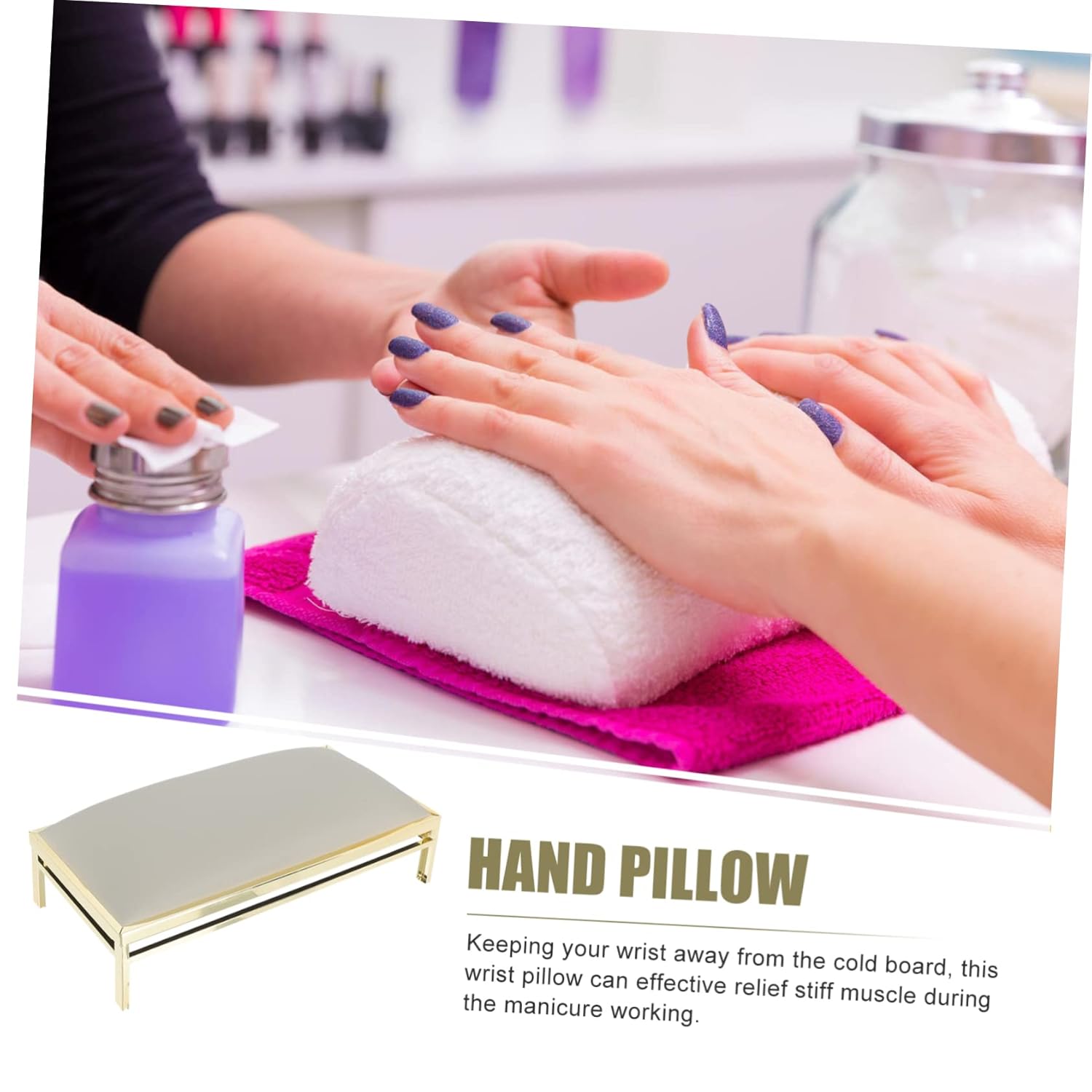Quality Material Manicure Wrist Pillow Marble Hand Pad for Nail Art Simple Wrist Cushion for Comfortable Nail Work