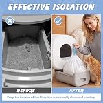 100 Pack Cat Litter Bags Compatible with Litter Robot 4/5/3, Self Cleaning Automatic Litters Box Liners, 25.2 x 15.7in (10-12 Gallons)
