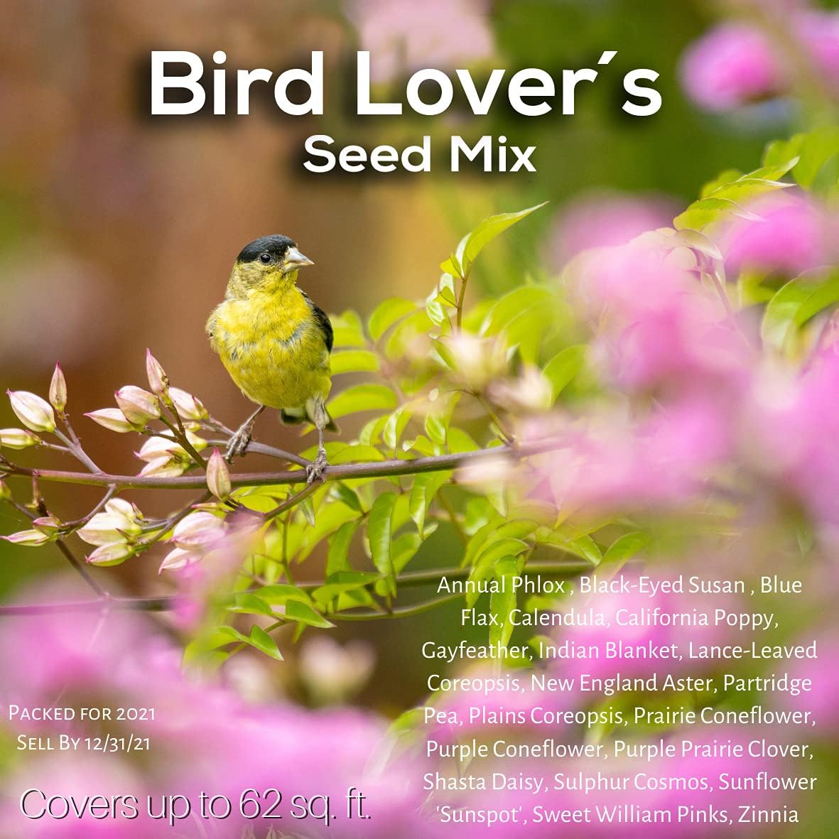 Bird Flower Seed Mix Wildflower Seeds, Perennial and