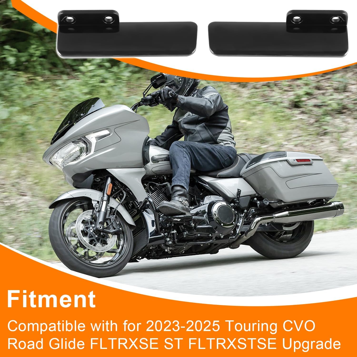 AUFER Motorcycle Front Fork Guard Protection Cover Lower Fork Leg Deflector Shield Compatible With For Harley Touring CVO Road Glide FLTRXSE ST FLTRXSTSE 2023-2025 Fork Guards Dust Protector Cover