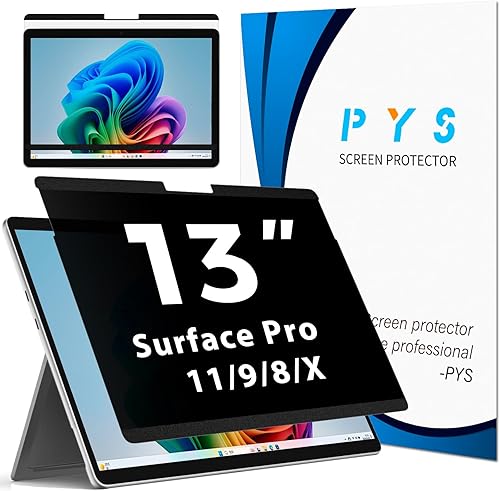 Vista 9 de PYS Pantalla magnética de privacidad para Microsoft Surface Pro 7 Plus, Pro 7, Pro 6, Pro 5, Pro 4, Pro 3 – Protector de pantalla de privacidad