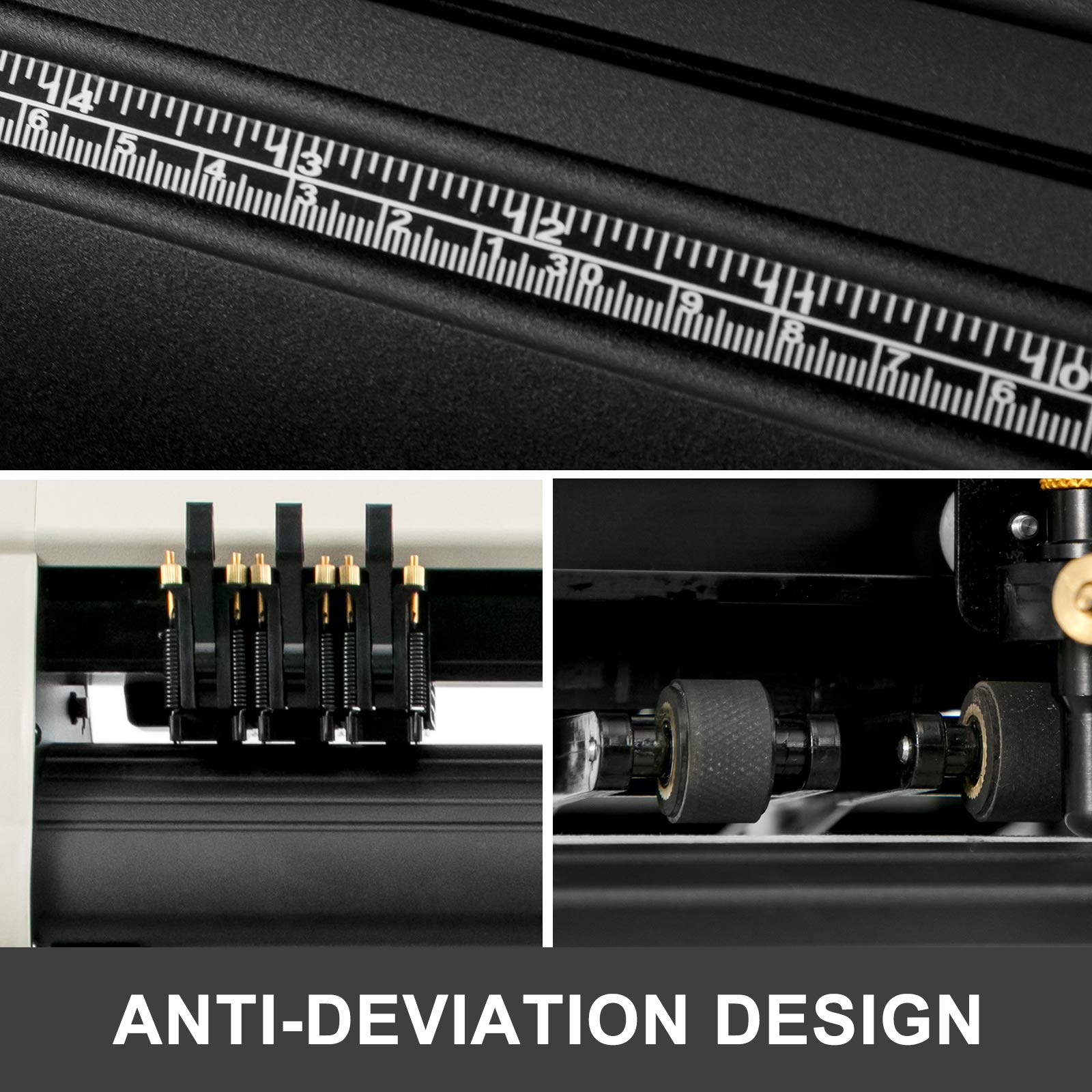 VEVOR Vinyl Schneideplotter 375 mm Folienschneider, Plottermaschine Schnittpräzision ±0,01 mm, MAC & Windows kompatibel, Folienplotter mit USB-Laufwerk, Cuttingplotter 8 kg