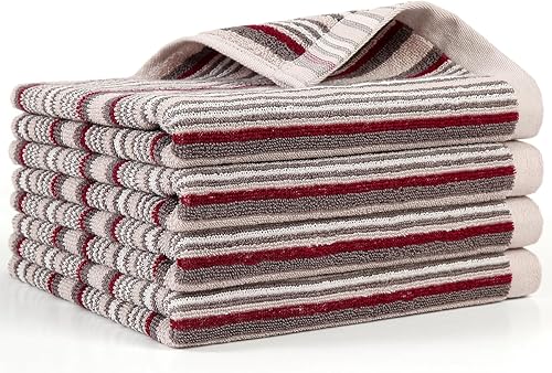 SALAS Toallas de Cocina de Algodón Premium para Secar Platos, Toallas de Mano de Cocina Grandes y Largas, Paños para Platos Gruesos y Altamente Gris