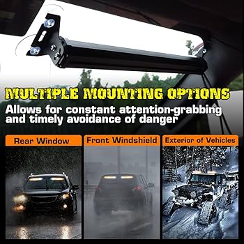Buy Xprite 27" COB LED Eergency Traffic Advisor Strobe Light Bar 21 Flashing Patterns, Hazard
