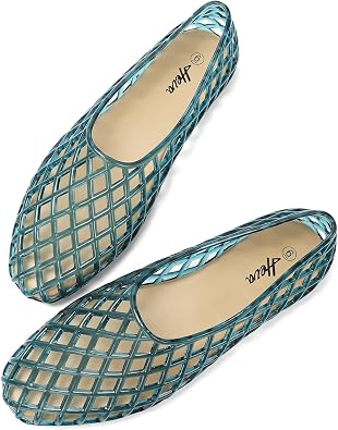 HEVA Womens Jelly Mesh Flats