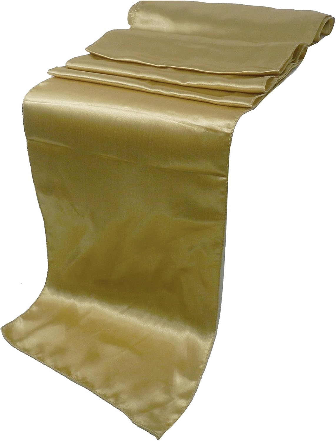 Combo Pack 5 Satin Table Runner 12x108 Inch & 25 Chair Bow Sash & 25 Plastic Rhinestone Napkin Rings Wedding Banquet Kitchen HomeDecor