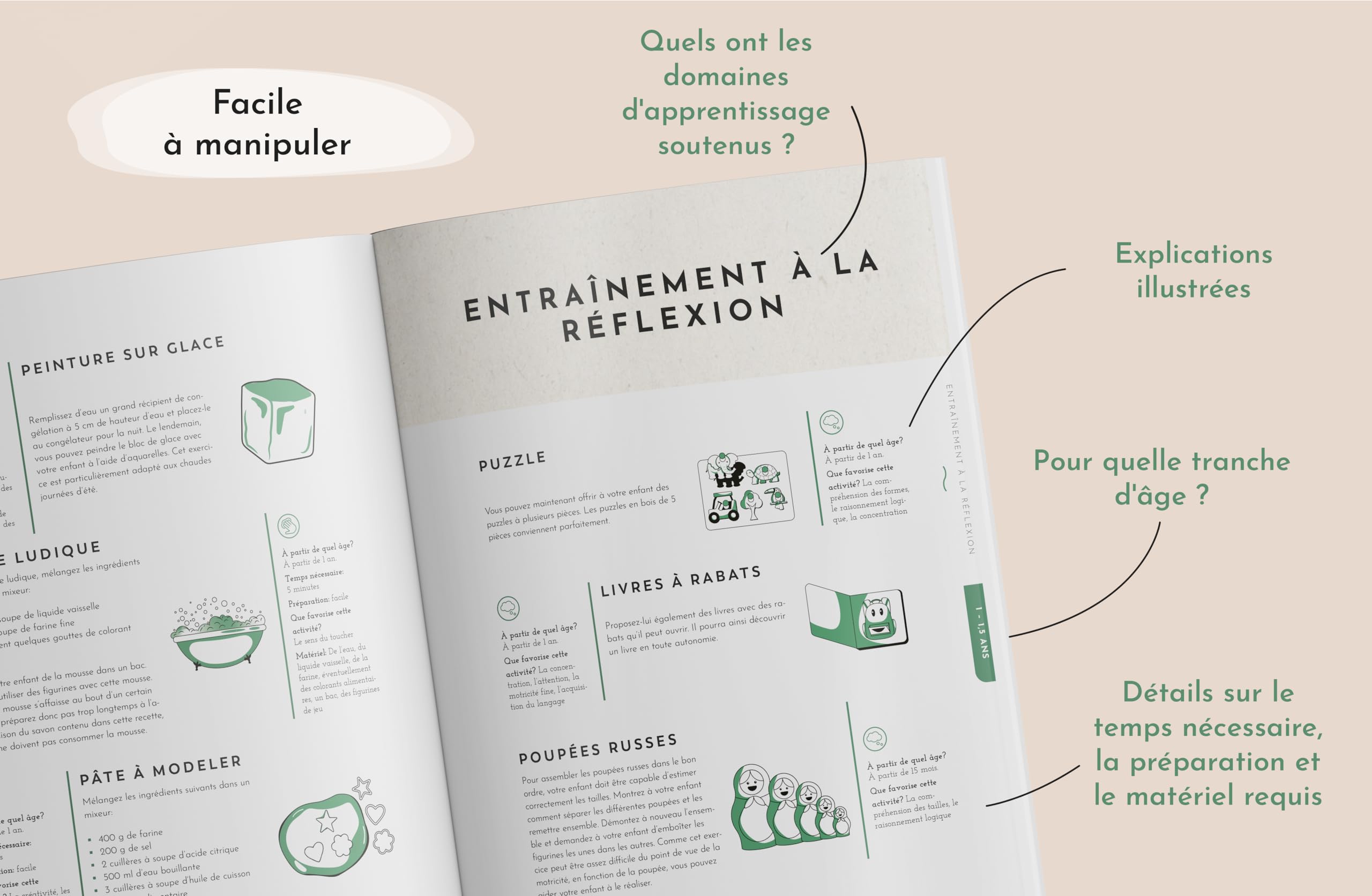 Le Livre Montessori pour bébés et tout-petits: 200 activités créatives pour la maison - Favoriser l'indépendance de son enfant en pleine conscience et par le jeu