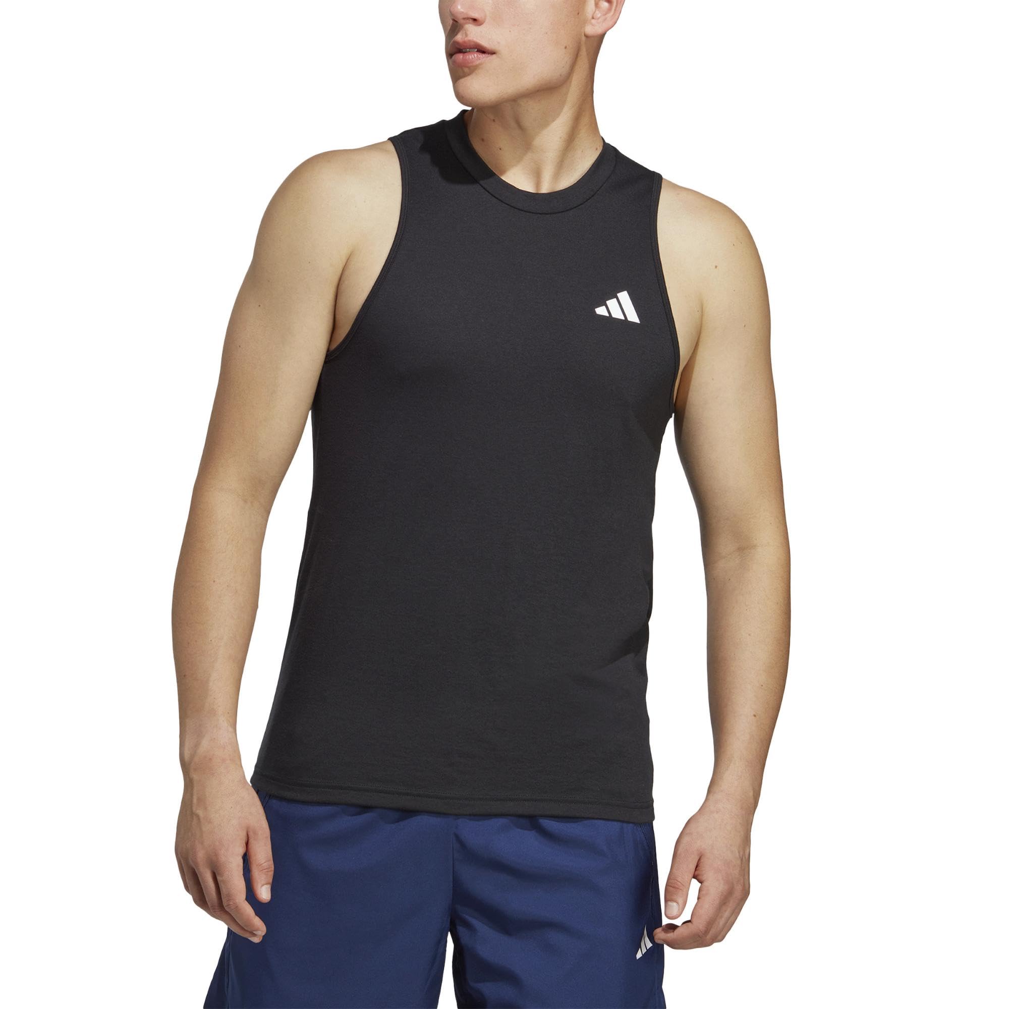 adidasMens Training Essentials Feel Ready Logo Sleeveless T-Shirt
