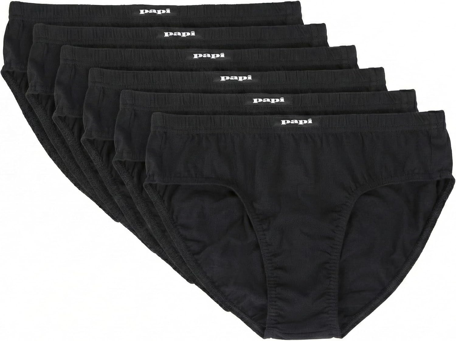 papi Men's 6-pack Cotton Low Rise Briefs – Soft Stretch Fabric With Supportive Fit