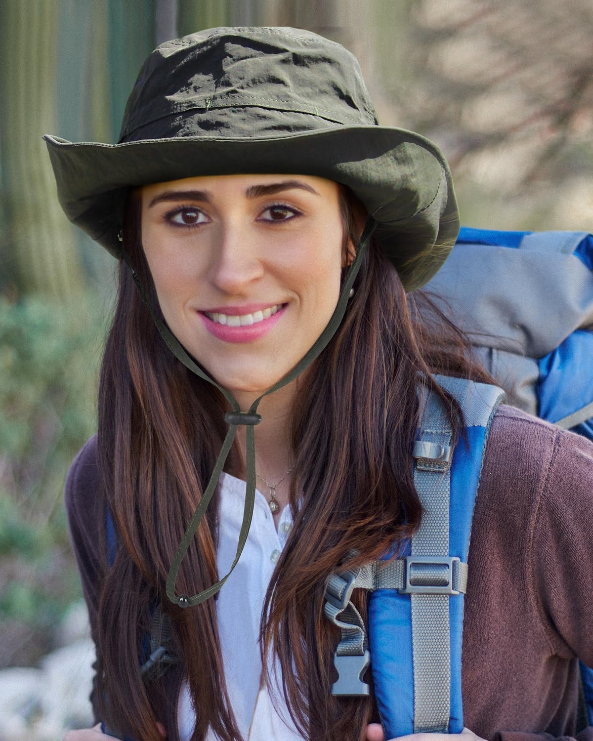 Bucket Hat Waterproof Rain Hat for Women Men Sun Hats UPF50+ Packable Summer Hat Hiking Travel Floppy Sun Hat - Image 6