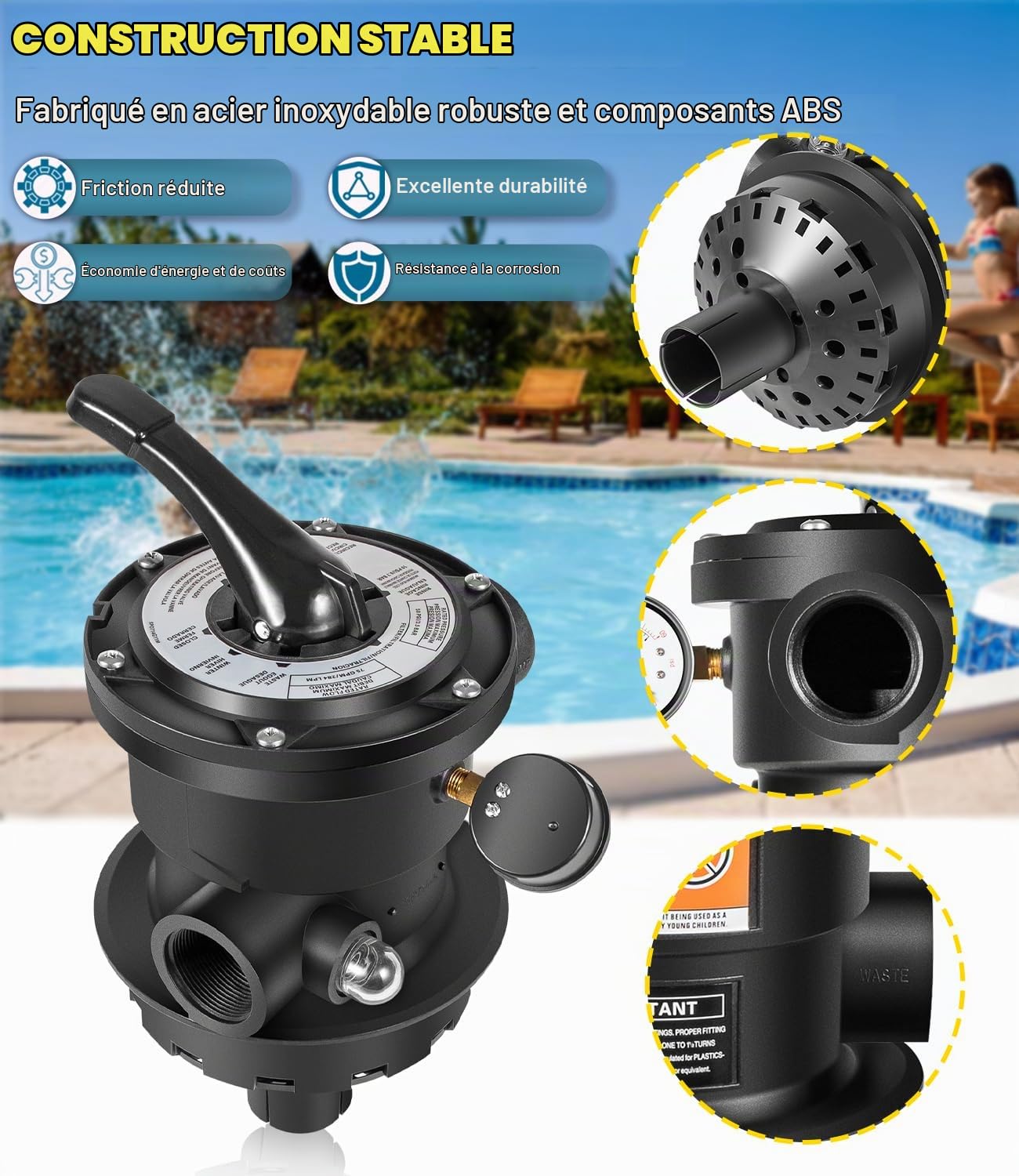 SP0714T VariFlo Vanne de commande 1-0,5" FIP 7 positions