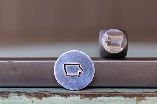 6mm (1/4") Iowa US State Metal Punch Design Jewelry Stamp