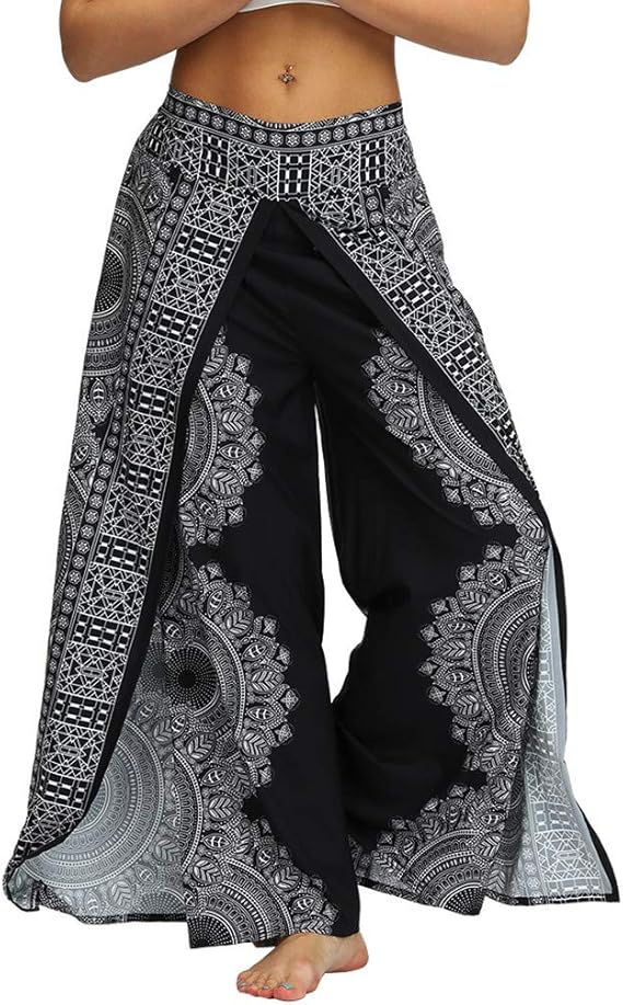 split wide leg pants