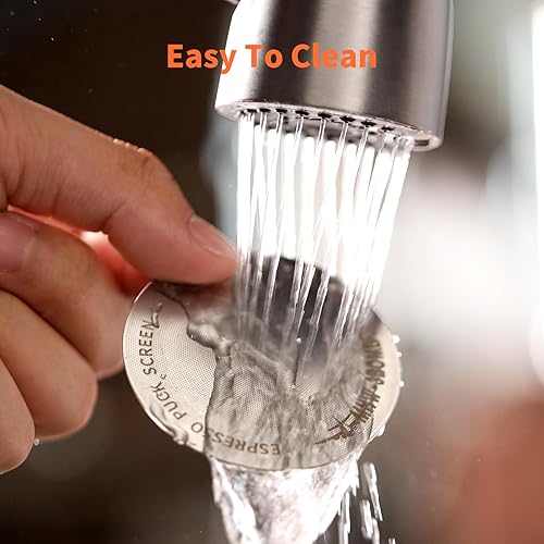 Miniatura 4 de MHW-3BOMBER 58.5mm Filtro de Disco Espresso con Agujero Redondo Filtro de Espresso de Acero Inoxidable de 0.8mm de Grosor Café Reutilizable Filtro