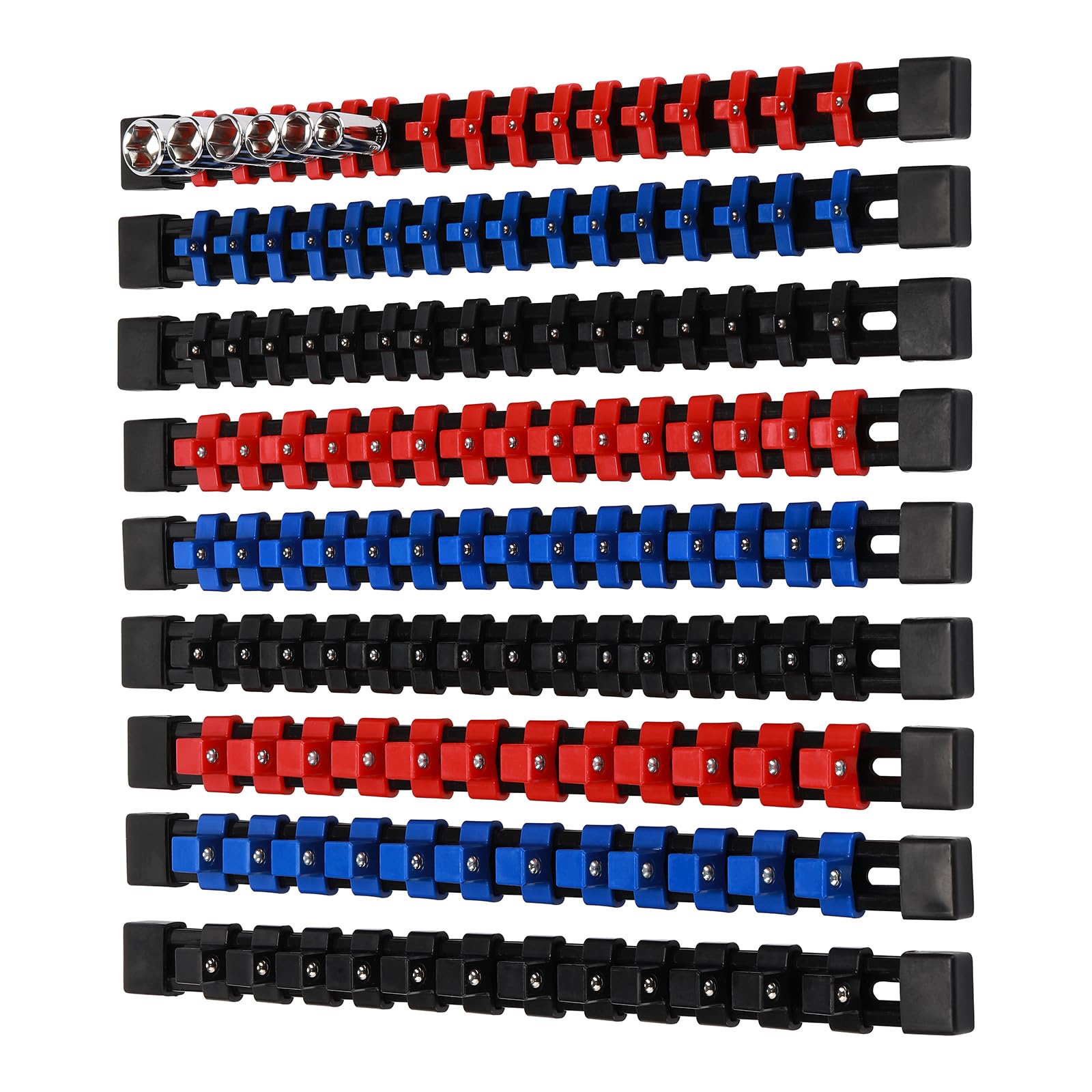 Snapklik.com : 9PCS 1/4",3/8",1/2"Drive ABS Socket Organzier, Socket ...