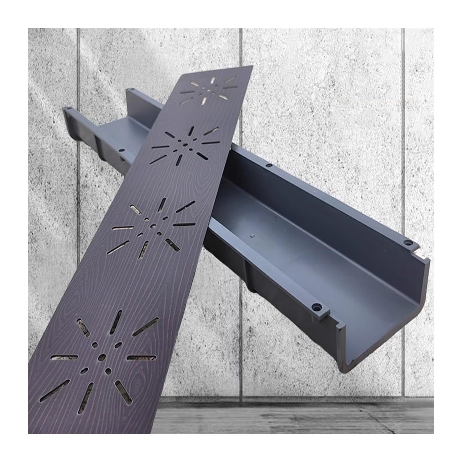 Dkrahrjj C Drainachannel, Stainless Steel Trench Drain Kit, Outdoor Garden Drainasystems, Seweragrates, Sewer Gully Diverter/C/50 * 7.5 * 4Cm