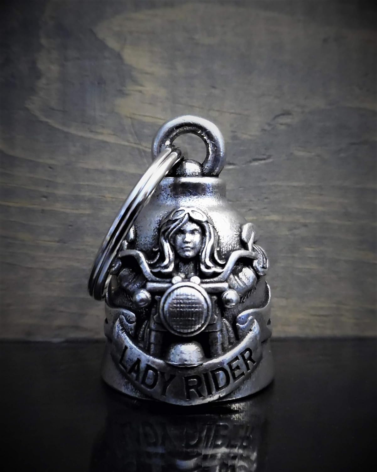 Bravo Bells - Motorcycle Lady Rider Biker Bell Accessory or Key Chain for Luck - Made in the USA - Image 5