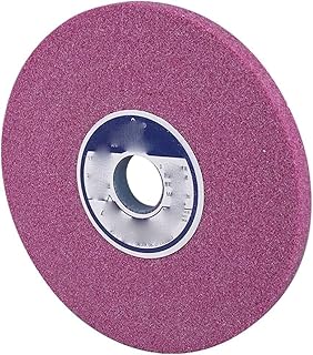 Muela abrasiva, corindón cromado Corindón blanco Máquina rectificadora pequeña Hoja de muela Diámetro exterior 180 mm, apertura 31,75 mm, espesor 12,7 mm, rosa, 100 # (color: blanco, tamaño ( Color :
