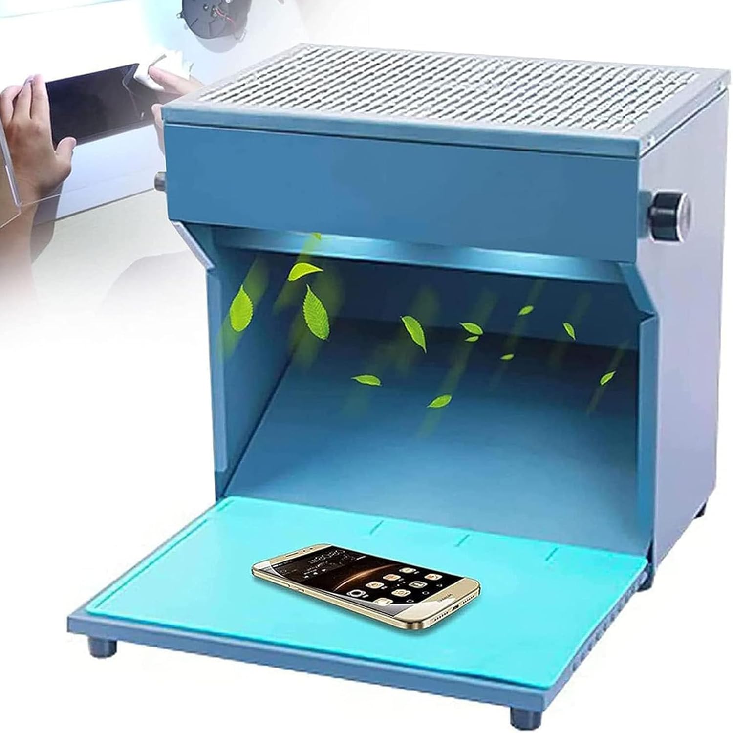 Dust Free Room Worktable, Portable Laminar Flow Hood Air Flow Clean Bench Workstation, Aluminum Alloy Clean Workbench Adjustable Wind Speed for Phone Repair
