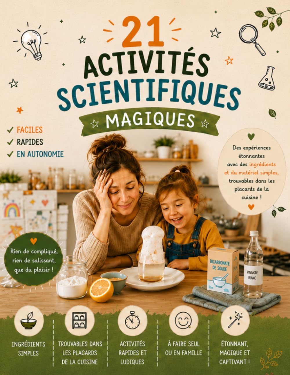 21 activités scientifiques magiques: Avec matériel du plaquard (Cahier d'activité sans écran)