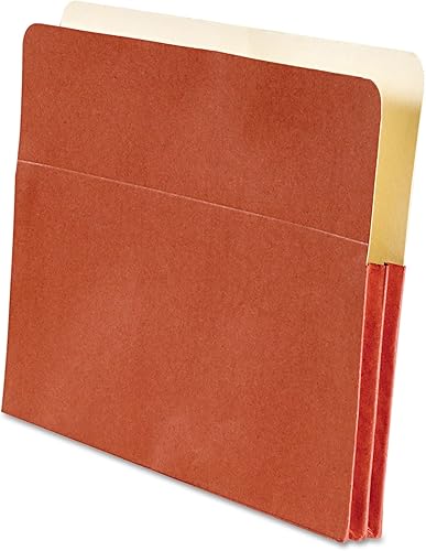 Carpeta expandible de papel con 1 bolsillo, color rojo