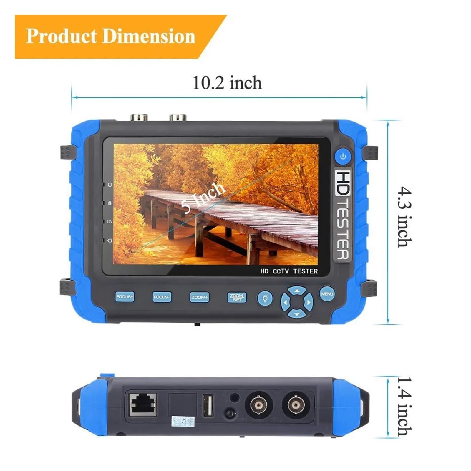 Tester CCTV AHD/CVI/TVI CVBS Da 8MP For Telecamere AHD Con Ingresso VGA Video CFTV Mini Monitor Prova di rete