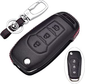 For Ford Ecosport F150 F250 Ranger XL Maverick Car Flip Key Fob Chain Cover Case - Foto 4