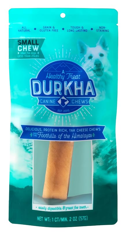 Petisco Mastigável de Queijo de Leite de Iaque Durkha com 3 Ingredientes para Cães Pequenos, 56 g