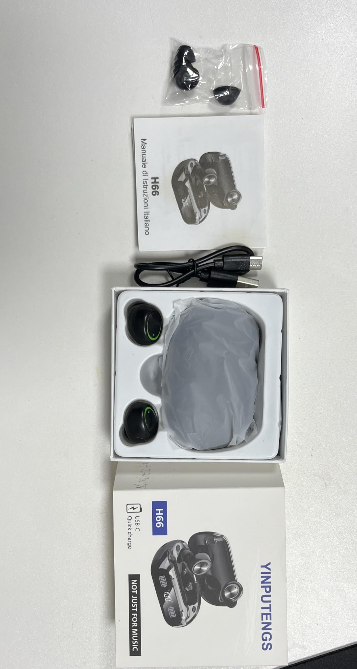 Écouteurs sans fil Bluetooth 5.3 - 200 heures de lecture - Étanchéité IPX7 - Microphone intégré - Écran LCD de qualité supérieure - Pour le sport/le travail