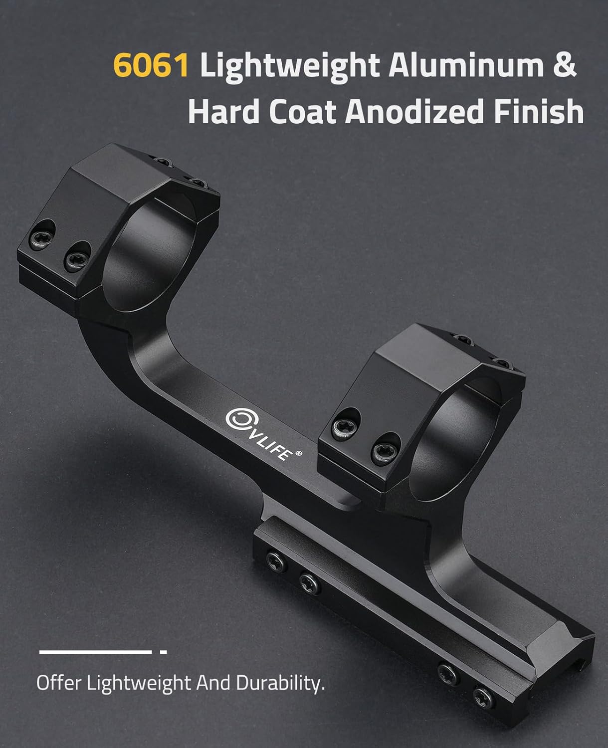 CVLIFE Cantilever Scope Mounts, 1.93" High Profile Scope Mount Offset Dual Ring Scope Mount, Lightweight Aluminum