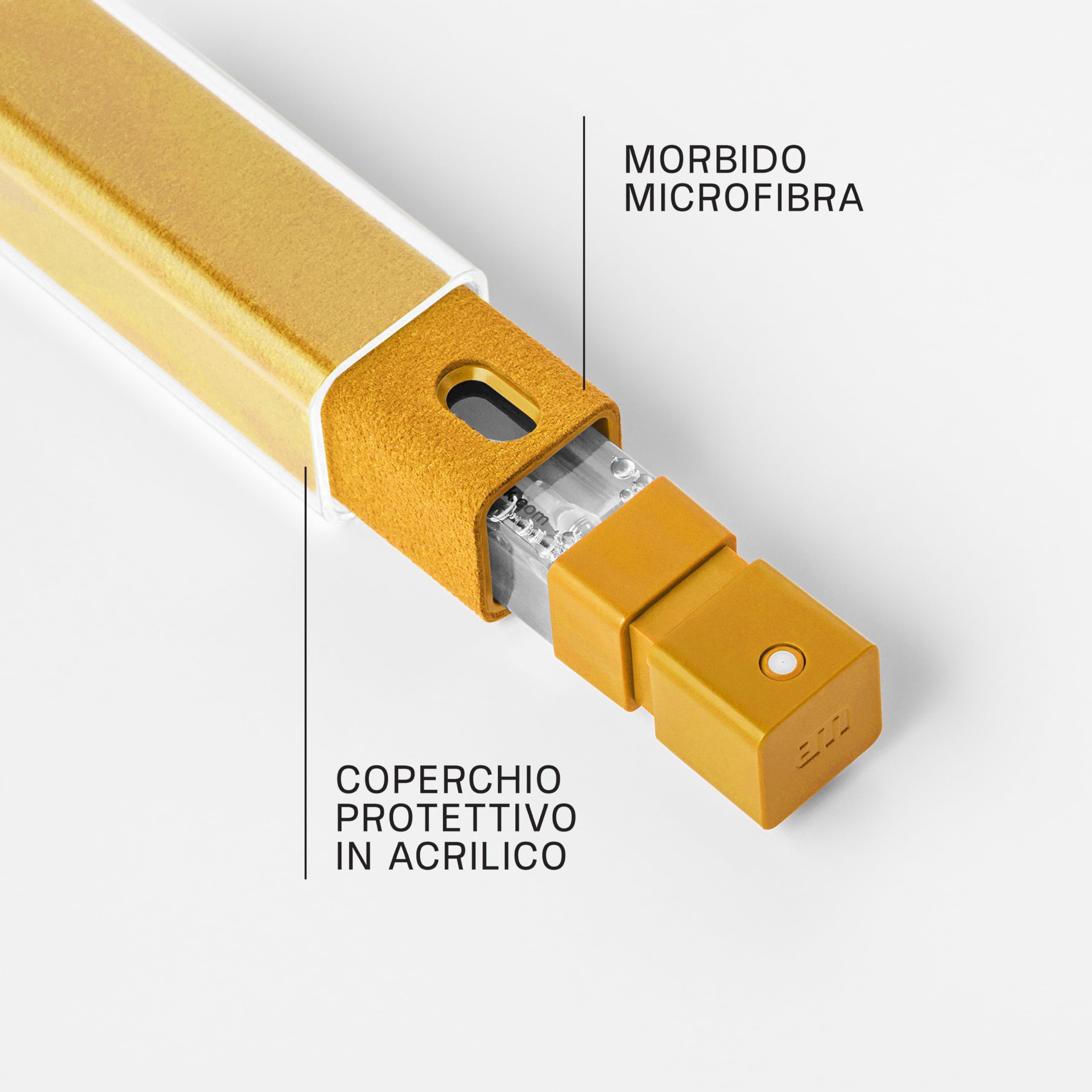 am Spray Pulizia Schermo 2 in 1 con Panno in Microfibra Integrato per Smartphone, Tablet, Laptop, Monitor PC, Smart TV e Display Auto, Ricaricabile (Giallo, 1 Pack)
