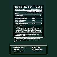 Vista 3 de Gaia Herbs Adrenal Health Nightly Restore - Suplemento de hierbas con Ashwagandha, corteza de magnolia, cordyceps, bálsamo de limón y más* - 60
