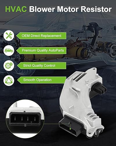 Miniatura 522 de SCITOO Resistencia de motor de ventilador HVAC para 2008-2013 para Chrysler 300/2008-2016 para Town & Country/2008-2010 para Dodge Charger/2008-2018