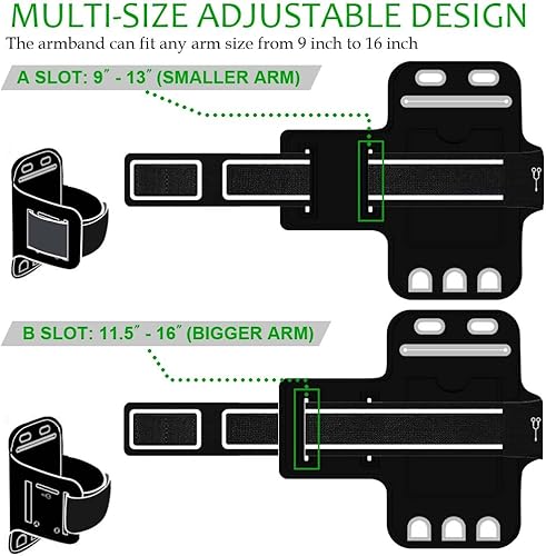 Miniatura 3 de Smartlle Brazalete de teléfono celular para iPhone 13 12 11 Pro Max Xs Max XR 8 7 6s Plus Samsung Galaxy S21 Ultra S20 FE  S10 Note 9 Pixel Fitness