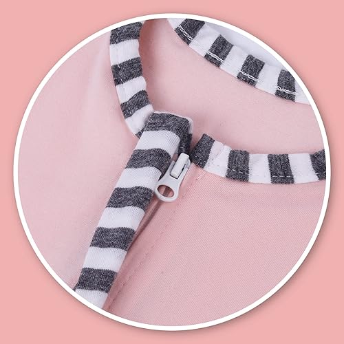 Miniatura 3 de Saco de manta para bebé con diseño sin brazos, transición a brazos sin brazos, para niñas y niños recién nacidos, pequeño de 0 a 3 meses, color rosa