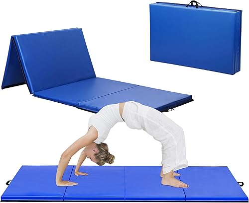 Miniatura 18 de BLKMTY Gymnastics Mats, Folding Exercise Mat Gym Yoga Aerobics Fitness Mats Kids' Gymnastics Tumbling Mat with Carrying Handles for Home Gym
