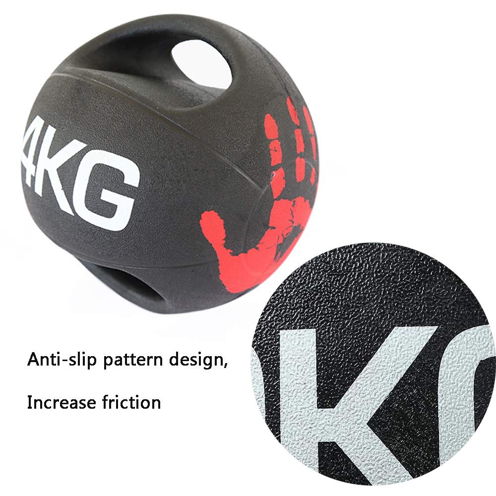 Pelota Medicinal Binaural Bolas De Medicina, Pelota De Goma Maciza, La Aptitud del Entrenamiento del Equilibrio Bouncy Ball, Coloridas Bolas De Gravedad, 3kg, 4kg, 5kg, 6kg, 7kg, 8kg, 9kg, 10kg