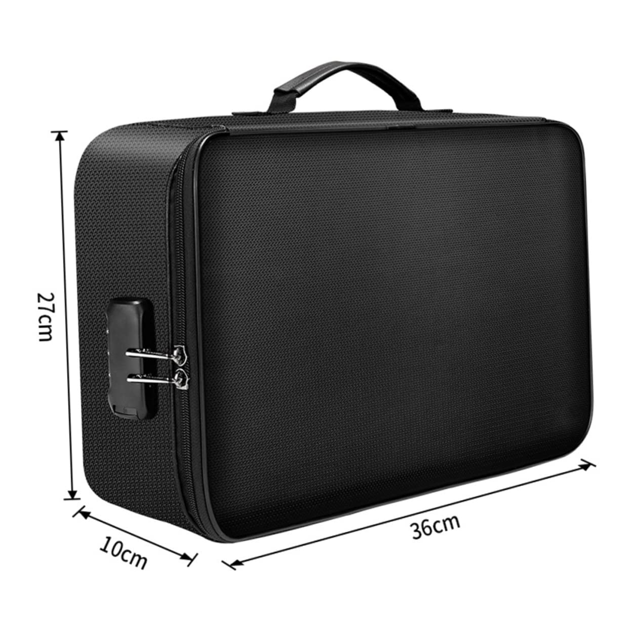 Borsa Documenti Ignifuga Nera Cerniera per Ufficio e Casa | Fibra di Vetro Siliconica, Grande Capienza, per Certificati e Contanti, Formato Portatile