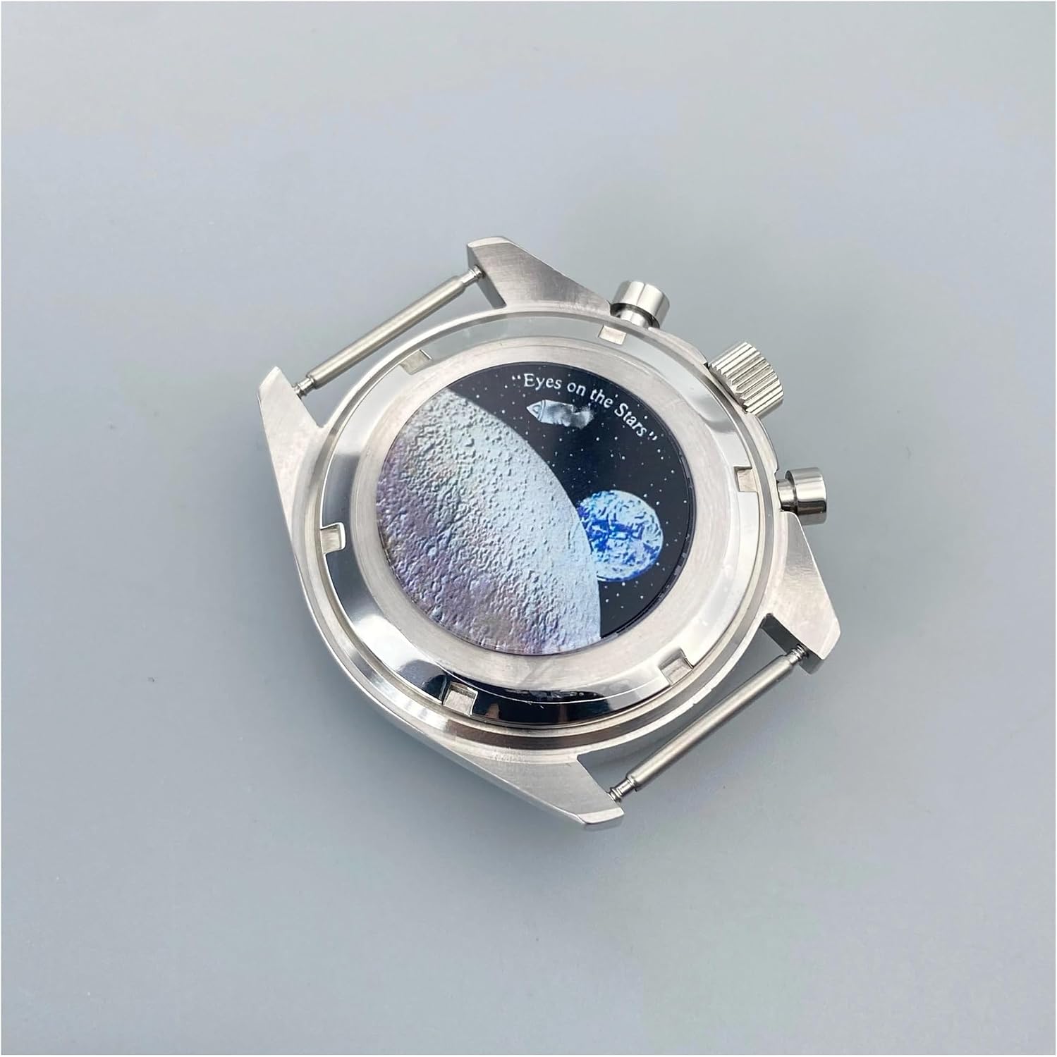 1pcs 39.7mm Moon Back Chronograph Case for VK63 Movement