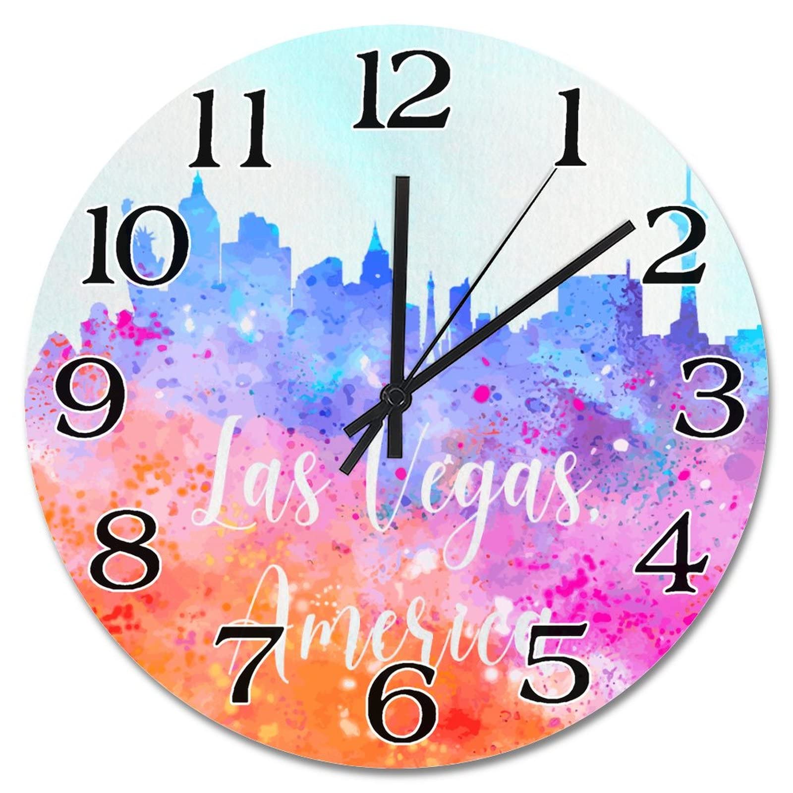 Horloge murale silencieuse Las Vegas 38cm pour supprimer le tic-tac du salon