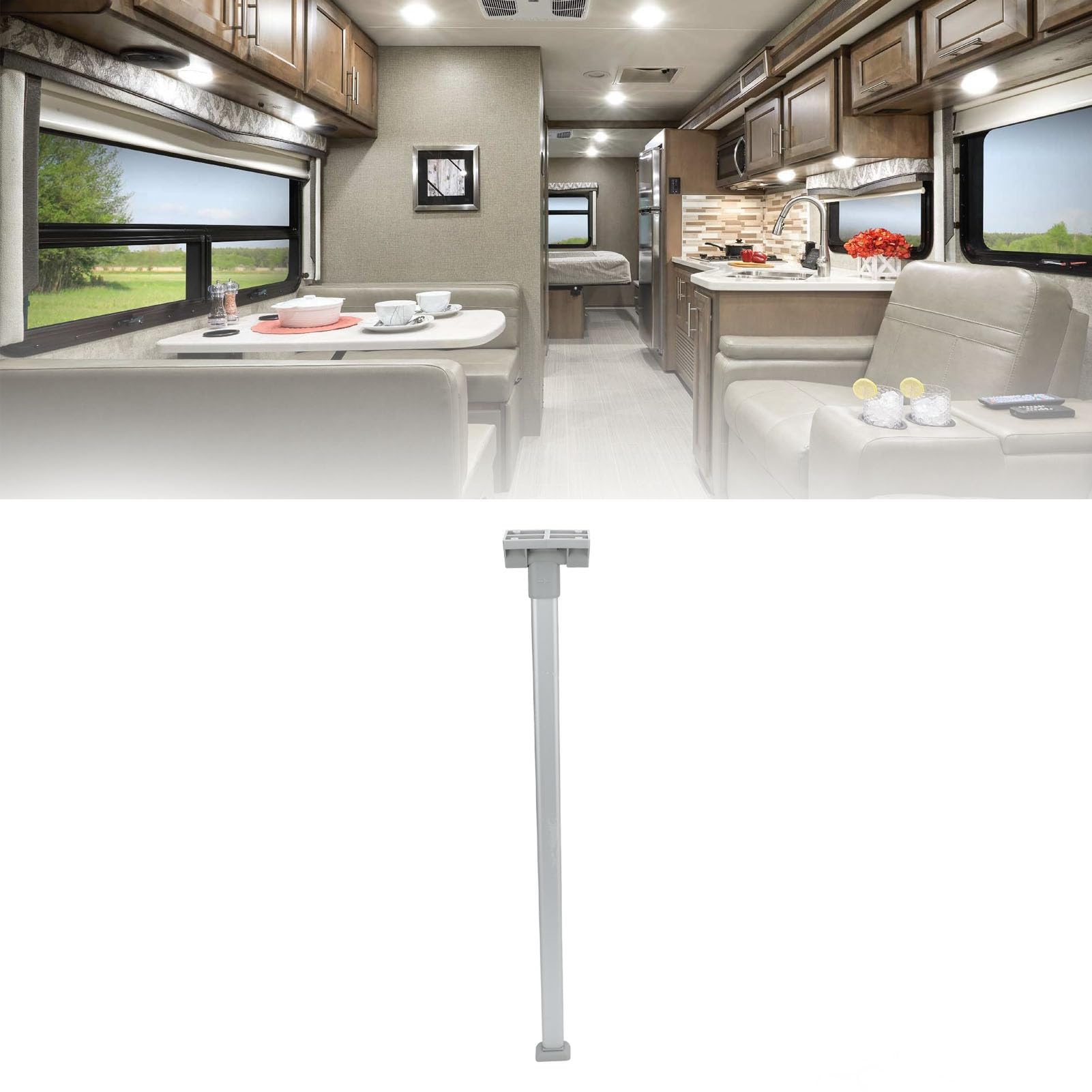 LiebeWH Patas de Escritorio de Barra Plegable para RV Pata de Mesa Plegable de Aleación de Aluminio Varilla de Soporte Anodizada de 700 Mm Ahorro de Espacio Fácil Instalación para RV Trailer Cocina