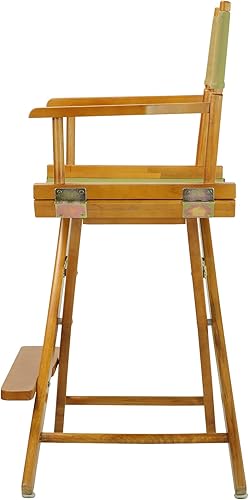 Miniatura 4 de Casual Home - Silla de director de 24 pulgadas, marco de roble miel, con lienzo color verde olivo, altura de mostrador