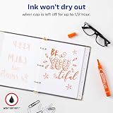 Avery Marks A Lot Permanent Markers, Large Desk-Style Size, Chisel Tip, Water and Wear Resistant, 12 Orange Markers (08883) – view 3