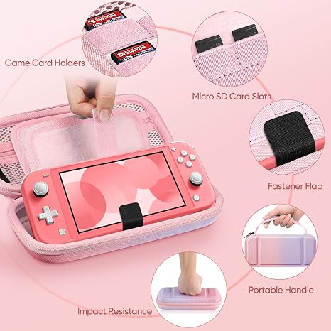 FINTIE 8 in 1 Accessories Bundle for Nintendo Switch Lite 2019