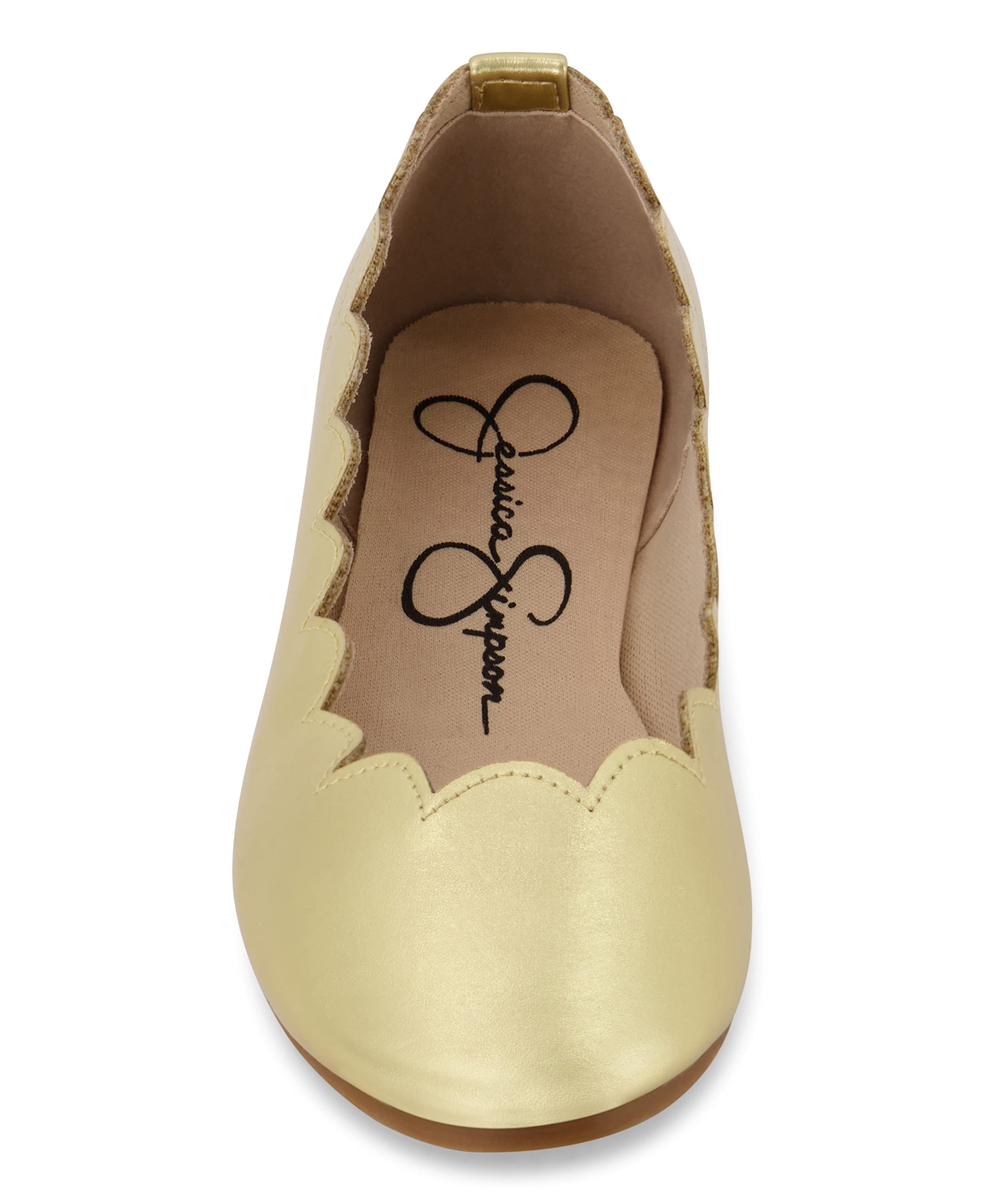 Jessica Simpson Ballerino d'oro, Scarpe per Bambina, Oro, 30 EU