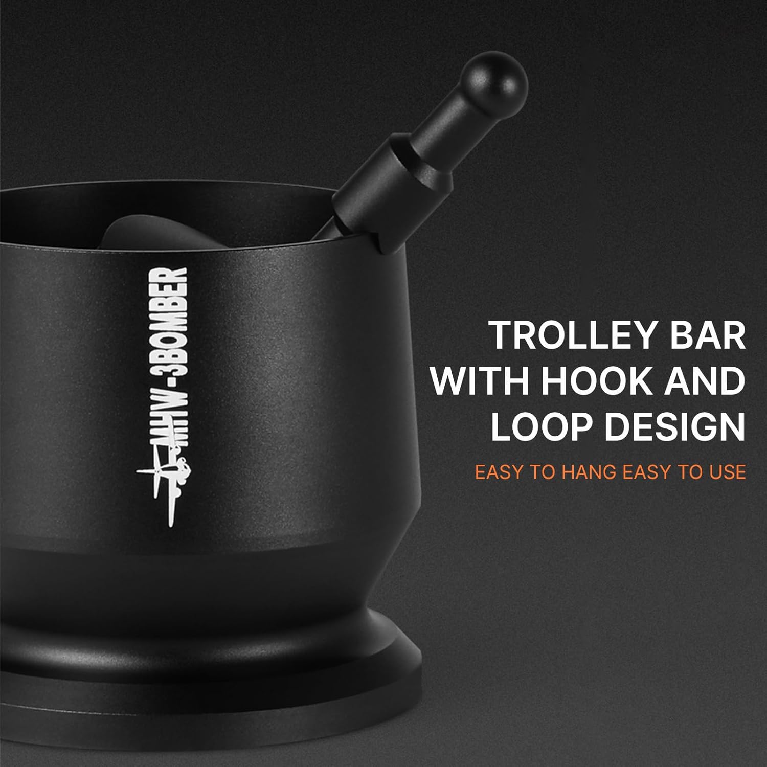 FLEXMAN MHW~3BOMBER Espresso Powder Receiver Cup, Aluminium Alloy Coffee Powder Picker Dosing Cup with Dosing Ring, Press Coffee Distribution Tool (51~54mm)