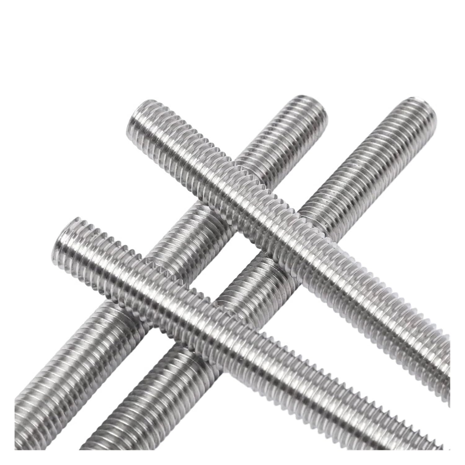 Full Threaded Rod M3 M4 M5 M6 Fully Threaded Rods Bar Studs Screw Rod Wire 304 Stainless Steel L=16 20 25 30 35 40 45 50 55 60-200mm(16mm-20pcs,M3(3mm))
